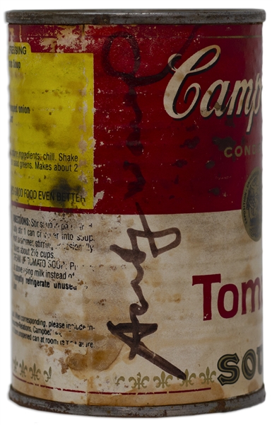 Andy Warhol Twice-Signed Iconic Campbell's Soup Can